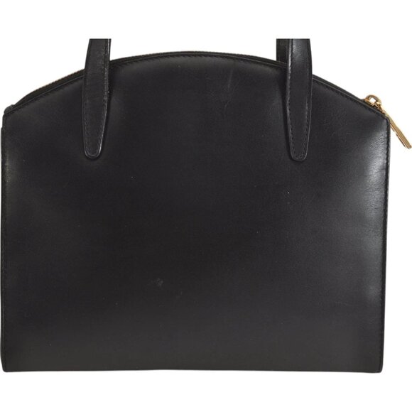 (L1) Authentic Gucci Hand Bag Black Leather Luxury Vintage Designer Handbag - Picture 2 of 11